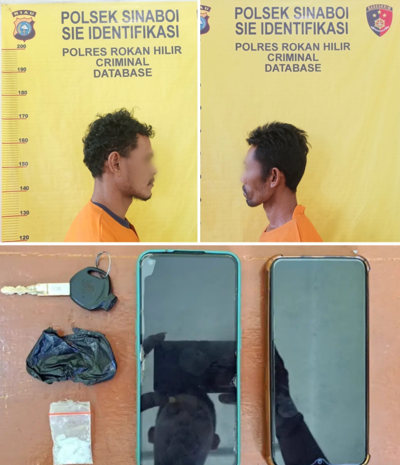 Kelabui Polisi Buang BB di Pinggir Jalan 2 Pria Berhasil di Ringkus Unit Reskrim Polsek Sinaboi